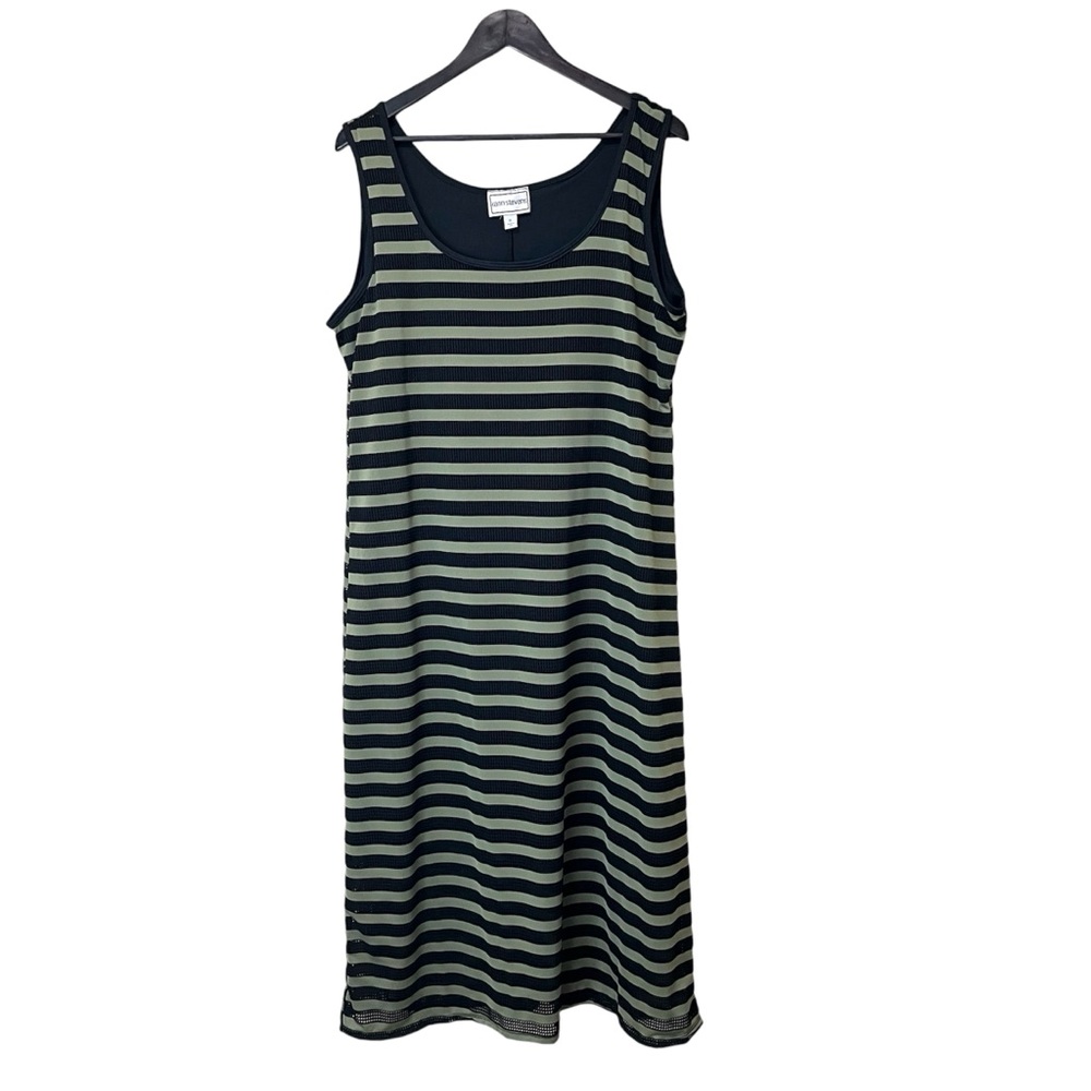 Karin Stevens Sleeveless Mesh Overlay Dress - Size XL